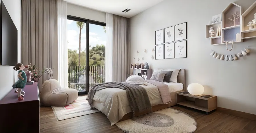 Image de synthèse d'une chambre parentale